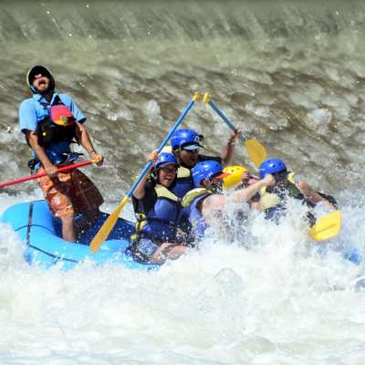 a man riding a jet ski in the water