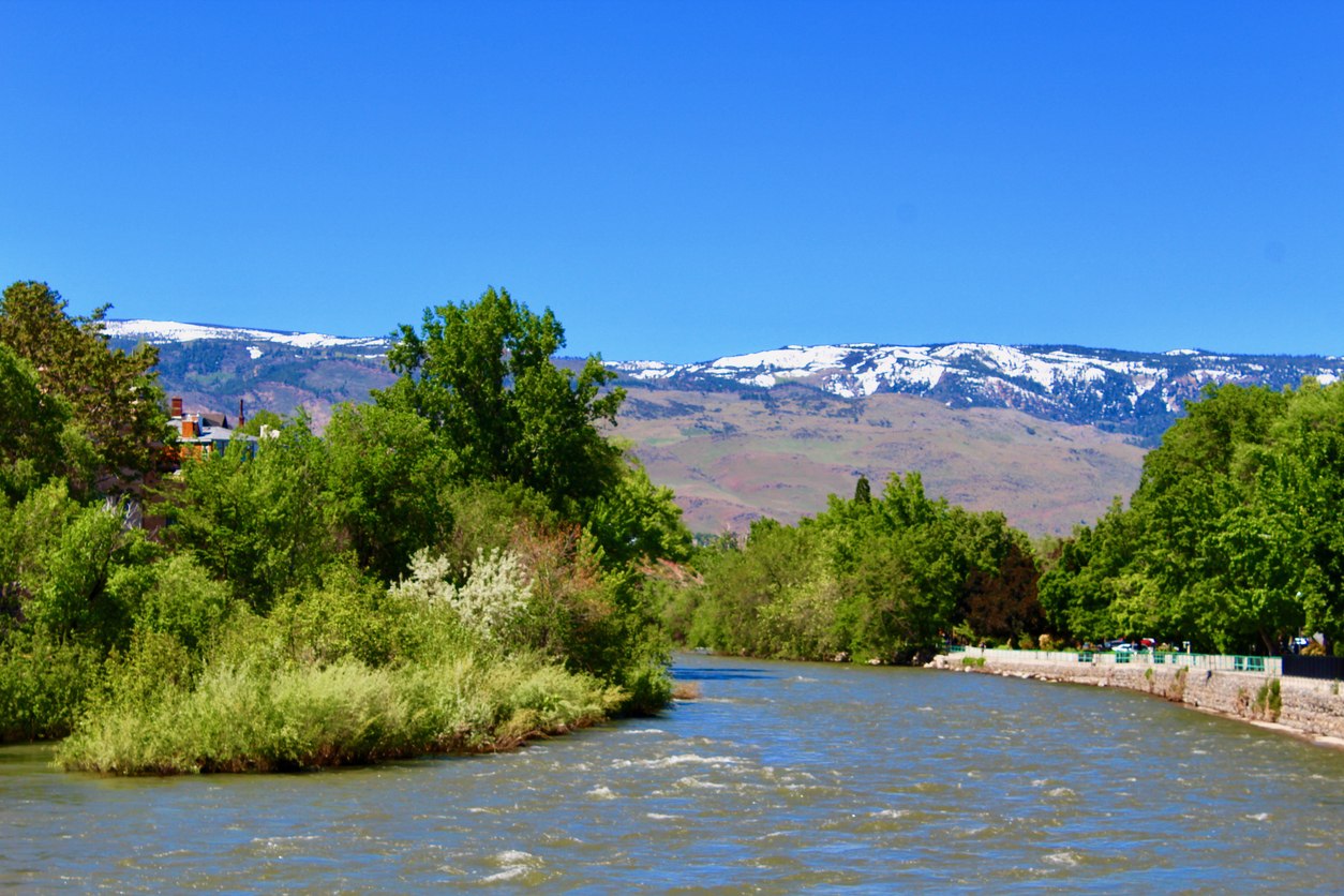 Truckee River While traveling East on Highway 80 in California, after you pass the Nevada Border you can enjoy views of the flowing Truckee River.