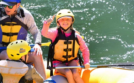 Kids on Safe Truckee River Rafting