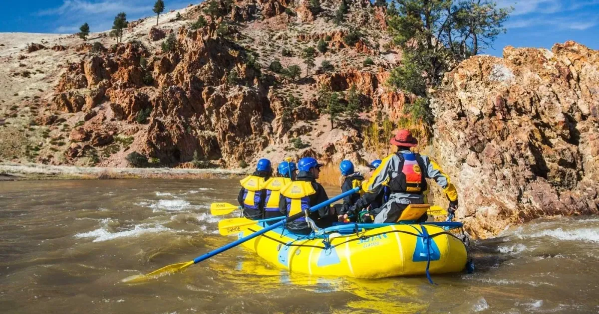 East-Fork-Carson-River-Hangmans-Run-Class-II-Whitewater-image-1 a man riding on a raft in a body of water